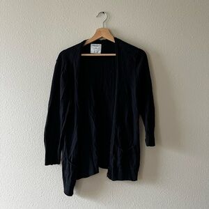 American Eagle Outfitters Classic Black Open Cardigan